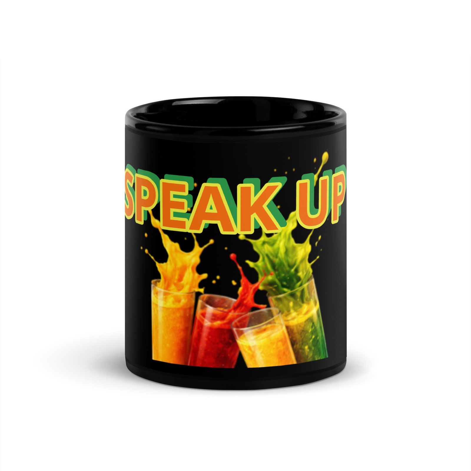 Speak Up Mug – STJ Splash Design | Bold Black Statement Coffee Mug