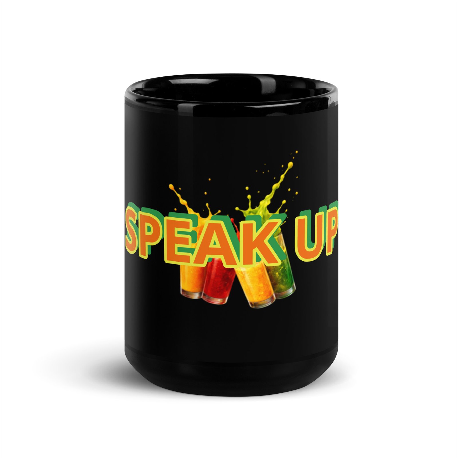 Speak Up Mug – STJ Splash Design | Bold Black Statement Coffee Mug - Image 5