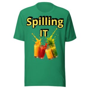 Spilling It Graphic T-Shirt – Bold Juice Splash Tee | STJ Merch