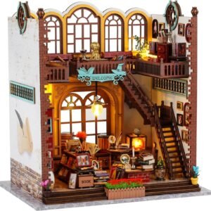 DIY Book Nook Miniature House Kit with LED Light